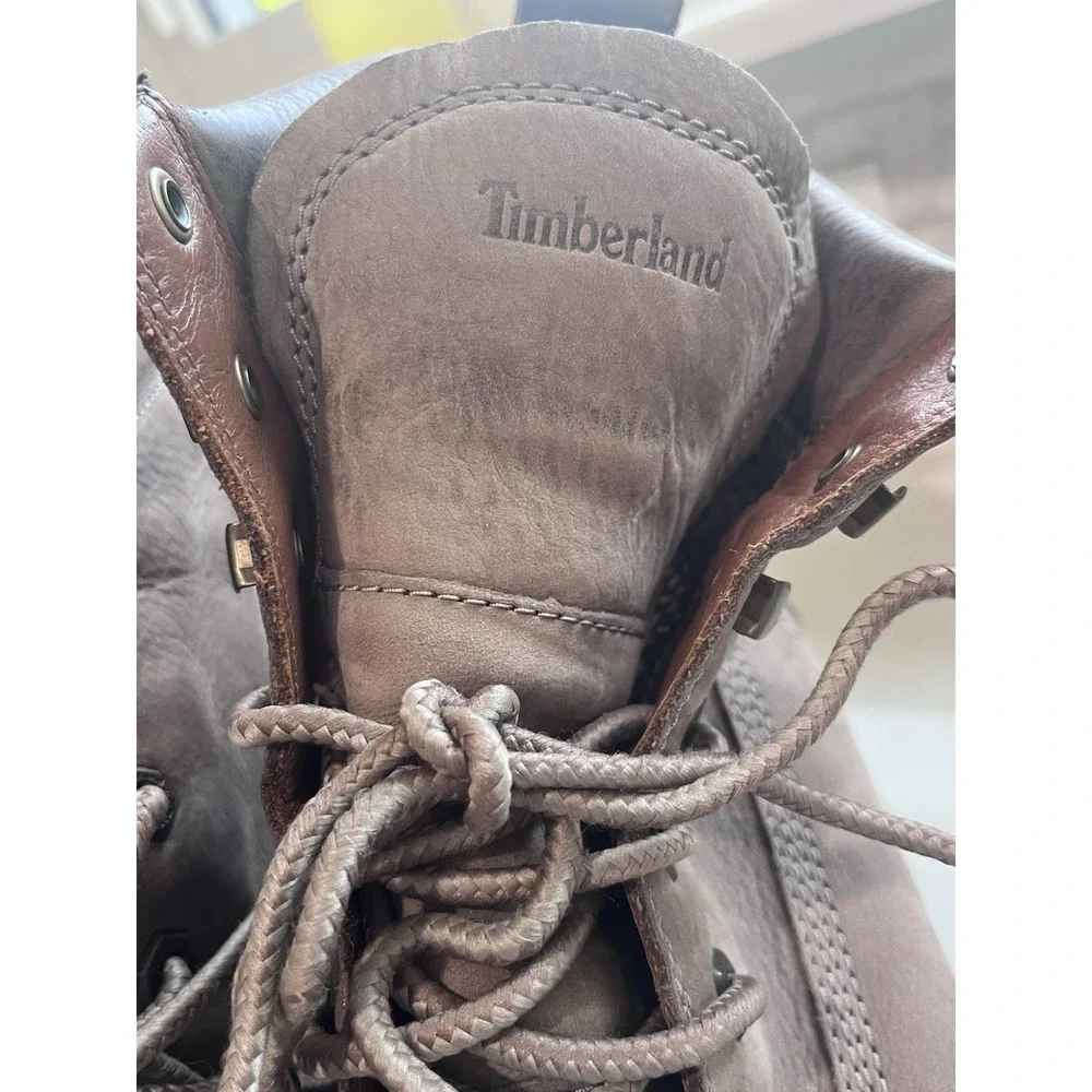 TIMBERLAND Courmayeur Valley 6 Inch Taupe Nubuck Waterproof Boots sz 11 Womens